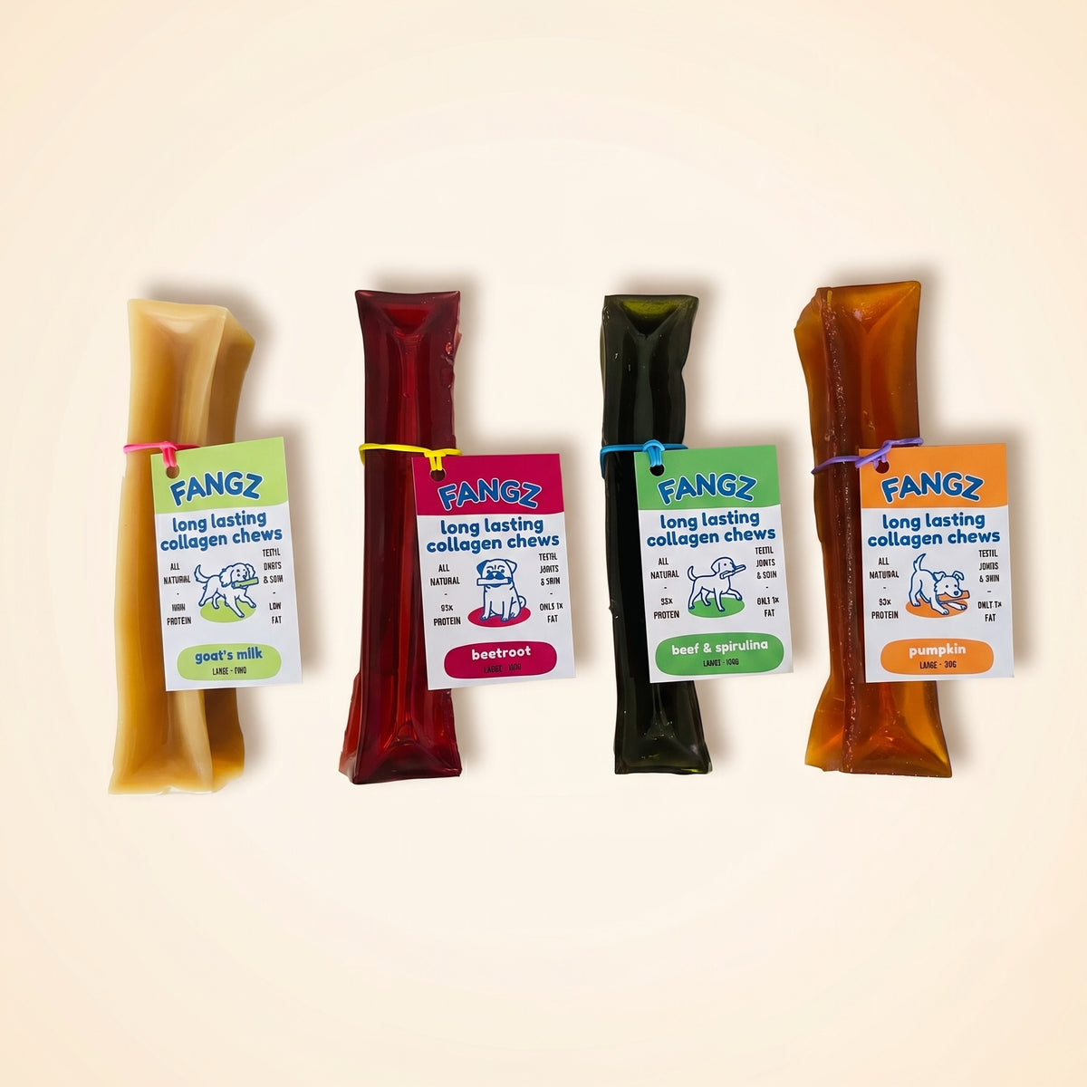 Beetroot Collagen Dog Chew texture close-up